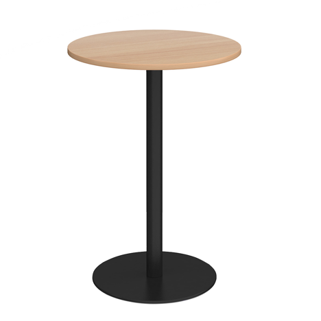 Monza Circular Poseur Table - Black - Beech