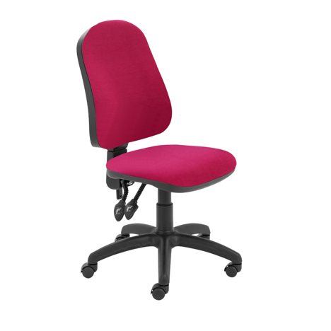 Calypso II High Back Operators Chair - No Arms - Claret