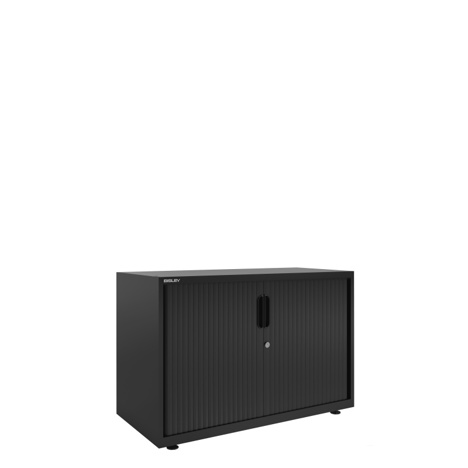 SystemFile - Single Door Tambour Unit - 693 - Black
