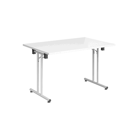 Rectangular Folding Leg Table - 1200 - White - White