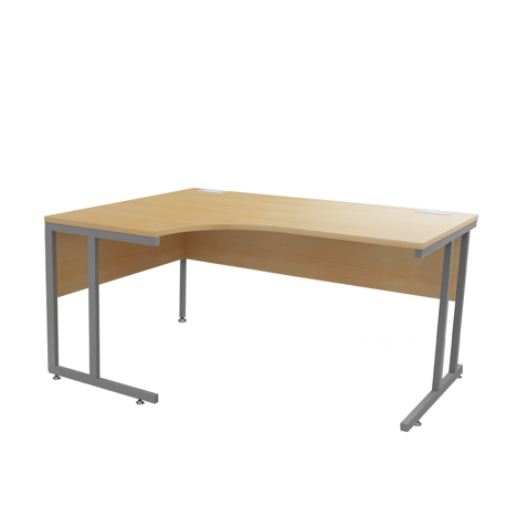 Platinum Range - Radial Workstation - Cantilever - 1500mm - Left Hand - Oak