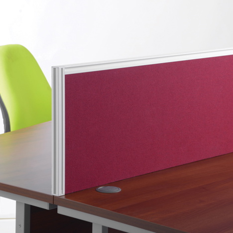 Straight Fabric Desktop Screen with Aluminium Frame