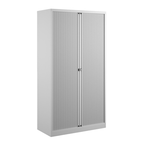 Bisley Tambour Cupboards 1970-1985mm - White