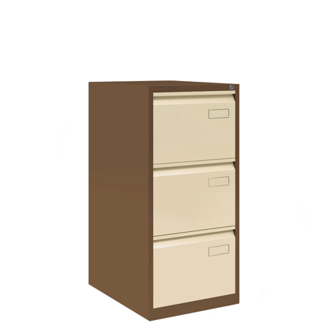 Bisley Three Drawer Filing Cabinets - Coffee-Cream