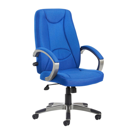 Lucca High Back Fabric Managers Chair - Blue