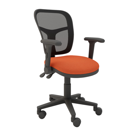 Mesh Back Operator Chair - Folding Arms - Black Base