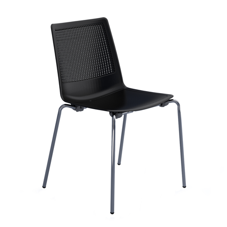 Harmony Multi-Purpose Chair - Chrome Frame - Black
