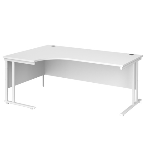 Radial Cantilever Workstation - 1800 - White - Left - White