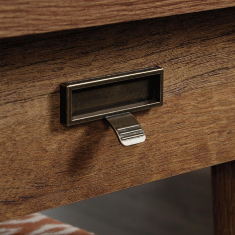 Executive Trestle style executive desk in Vintage Oak