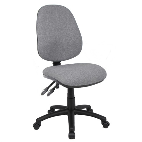 Vantage 100 Fabric Operator Chair - No Arms - Grey