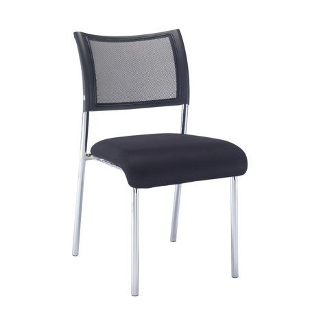 Jupiter Side Chair with Chrome Frame - No Arms