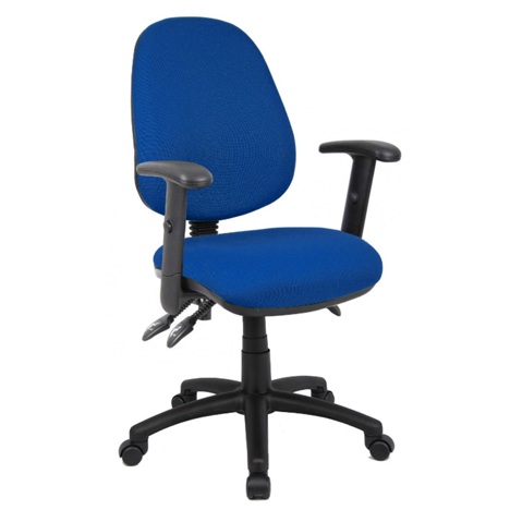 Vantage 200 Fabric Operator Chair - Height Adjustable Arms - Blue