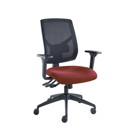 Vision High Back Mesh Chair - Adjustable Arms - Calypso