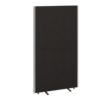 Floor Standing Fabric Screen - W800 x D40 x H1800mm - Black