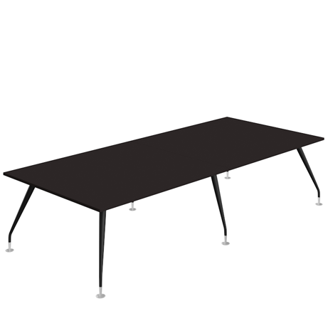 Massa Boardroom Table - 3200 - Black Legs - Black