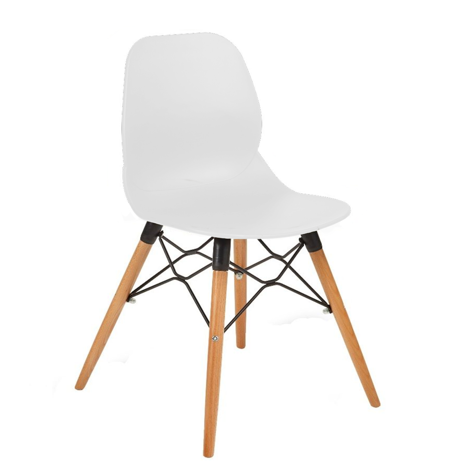 Aquilo Beech Leg Chair - White