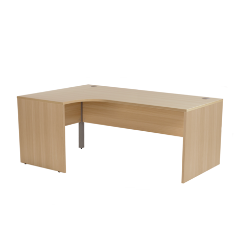 Panel Ended Radial Workstation - Left Hand - 1800 - Oak