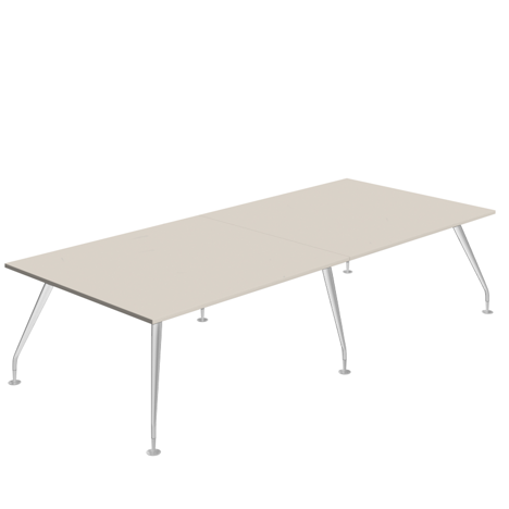 Massa Boardroom Table - 3200 - Silver Legs - Grey
