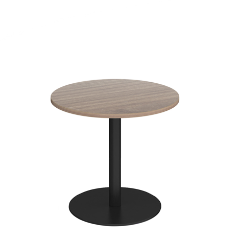 Monza Circular Dining Table - Black - Barcelona Walnut