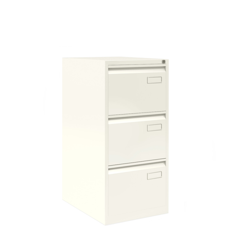 Bisley Three Drawer Filing Cabinets - Traffic White