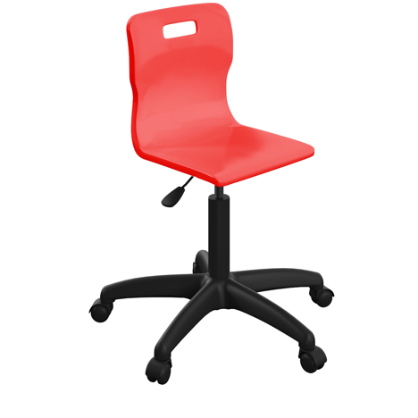 Titan Swivel Senior Chair - Black Base - Red
