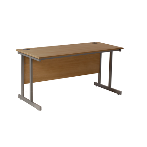 VDU Cantilever Workstation - 1500mm - 600mm Deep - Beech