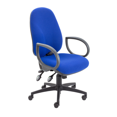 Maxi Ergo Ergonomic Chair - Royal Blue - Fixed Arms