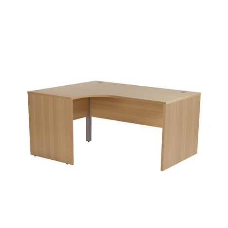 Panel Ended Radial Workstation - Left Hand - 1200 - Beech
