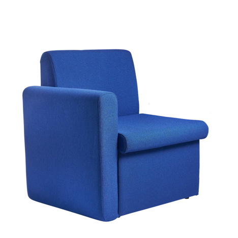 Alto Modular Reception Seating - Right Arm - Blue