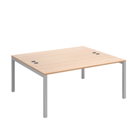Connex Starter Units Back to Back - 1600 - Silver Frame - Beech