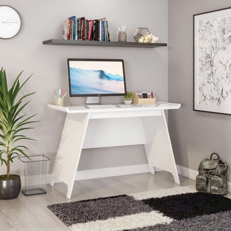 Towson Home Office Trestle Desk in Beaufort Oak Finish
