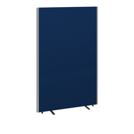 Floor Standing Fabric Screen - W1000 x D40 x H1800mm - Blue