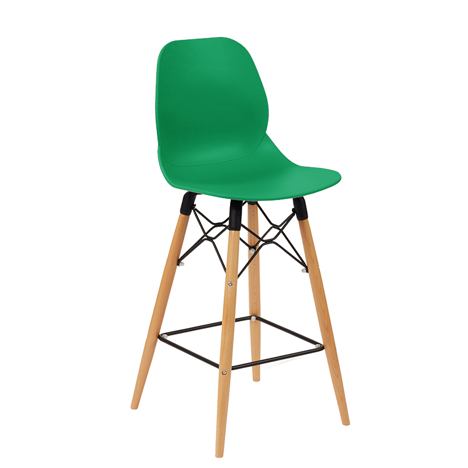 Aquilo Beech Leg Stool - Green