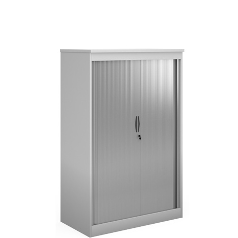 Horizontal Systems Tambour Door Cupboard 1600 - White