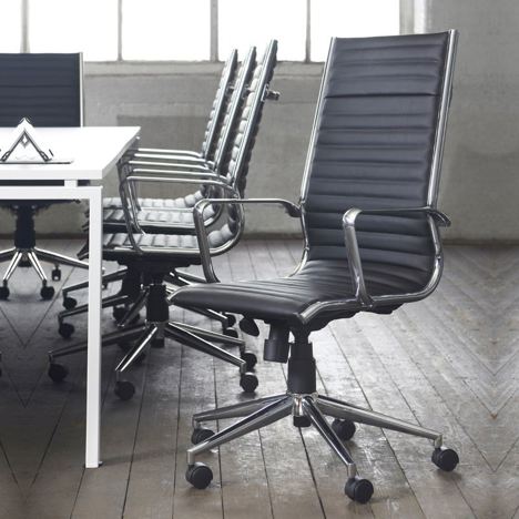 Bari Leather Faced Executive Chair