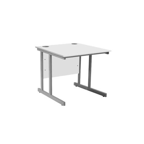 VDU Cantilever Workstation - 800mm - 800mm Deep - White