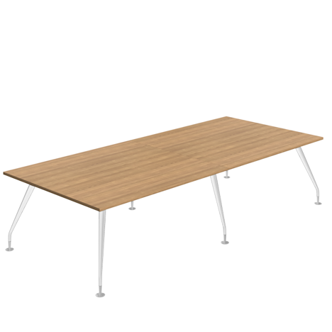 Massa Boardroom Table - 3200 - White Legs - Verona Cherry
