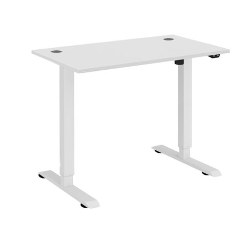 Electric Ergonomic Sit-Stand Workstation - 1000 - White Frame - White