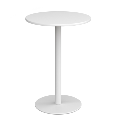 Monza Circular Poseur Table - White - White
