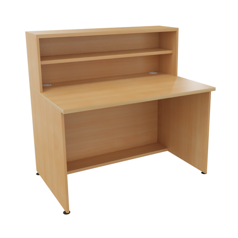 Reception Units - Base + Hood Unit - W1200 x D800 x H726mm - Beech