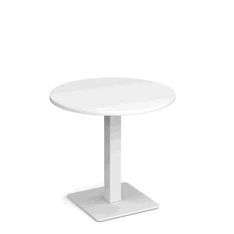 Brescia Circular Dining Table - White - White