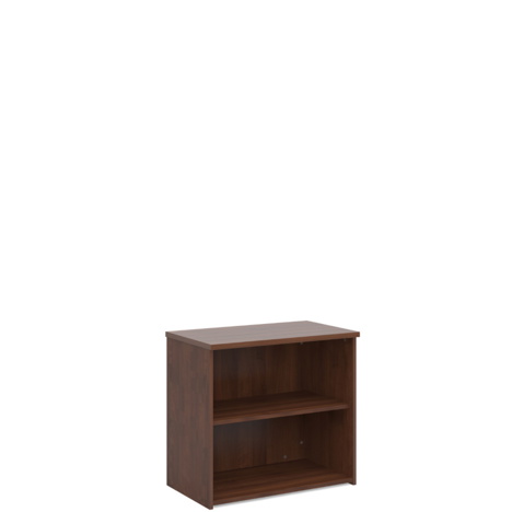 Bookcases (Solid Back Panels) with Two Shelves - 740mm High - Walnut