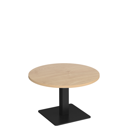 Brescia Circular Coffee Table - Black - Kendal Oak