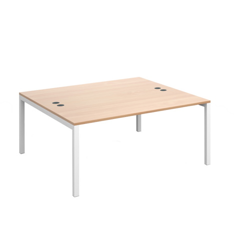 Connex Starter Units Back to Back - 1600 - White Frame - Beech