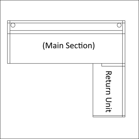 Gloss White Reception Counter