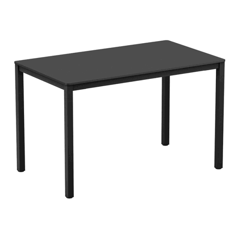 Extrema 4 Leg Dining Table - 1190 x 690 - Black