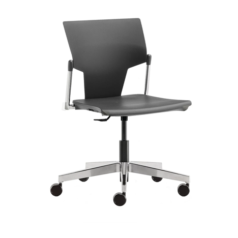 IKON Meeting and Boardroom Chair - No Arms - Swivel Base - Black