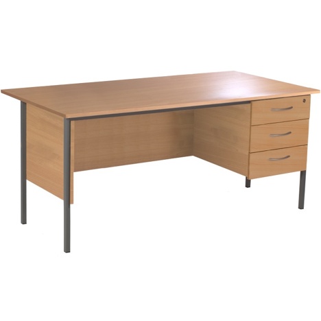 Teacher Desk - 1800 - 3 Drawer - Beech