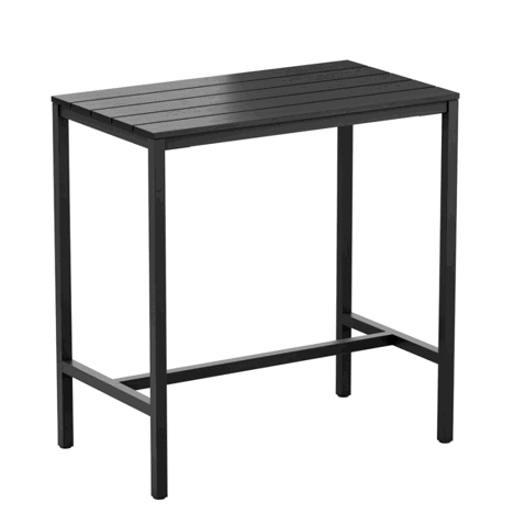 EKO 4 Leg Bar Height Table - Black