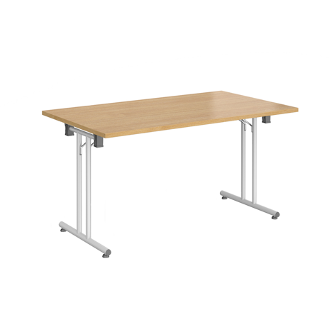 Rectangular Folding Leg Table - 1400 - White - Oak